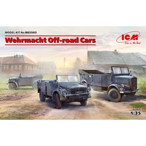 Comparateur de prix : 1:35 ICM DS3503 Wehrmacht Off-road Cars Plastic Modelbouwpakket