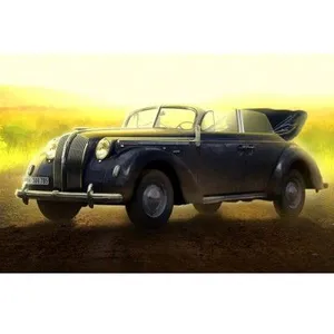 ICM Maquette Véhicule D'etat-Major Allemand : Opel Admiral Cabriolet Avec Figurines pas cher