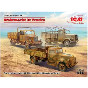 ICM Camions 3t de la Wehrmacht (V3000S, KHD S3000, L3000S) pas cher