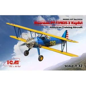 ICM ICM32050 1:32-Stearman PT-17/N2S-3 Kaydet, Multicolore, 0 x 0 x 0