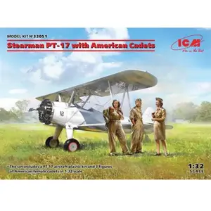 Comparateur de prix : 1:32 ICM 32051 Stearman PT-17 with American Cadets Plastic Modelbouwpakket