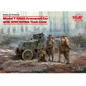 Comparateur de prix : 1:35 ICM 35670 Model T RNAS with WWI British Tank Crew Plastic Modelbouwpakket