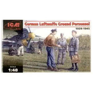 1:48 ICM 48085 German Luftwaffe Ground Personnel (1939-1945) Plastic M... pas cher