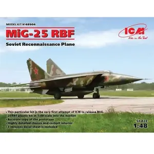 ICM 48904 Kit de modélisation MiG-25 RBF Soviet Reconnaissance Plane pas cher