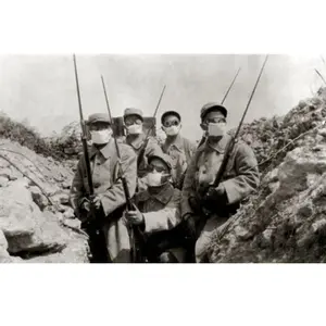 Figurines - ICM - Infanterie française 1916 - Masques à gaz - 4 pièces - Échelle 1/35 pas cher