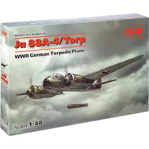 ICM 48236 Kit de modélisme Ju 88A-4 Torp/A-17 WWII German Torpedo Bâche pas cher