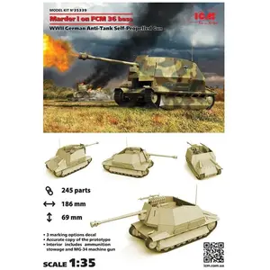 1:35 ICM 35339 Marder I on FCM 36 base Plastic ModelbouwpakketVendu parbol