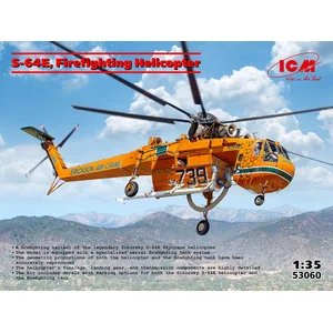 ICM Modelbouwpakket Helikopters - 53060 Sikorsky S-64E Skycrane - Firefighting Helicopter - Amerikaanse Brandweerhelikopter Plastic - 1:35 - Modelbouw pas cher