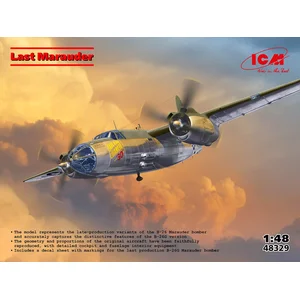ICM Modelbouwpakket Militaire voertuigen - 48329 Martin B-26G Marauder - Tail End Charlie WWII - Amerikaanse Bommenwerper Plastic - 1:48 - Modelbouw pas cher