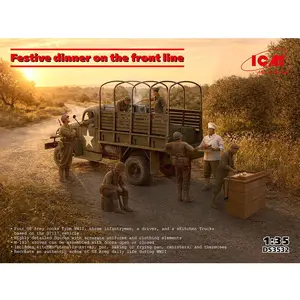 Comparateur de prix : ICM Festive dinner on the front line (WWII US Army Kitchen Truck, US F...