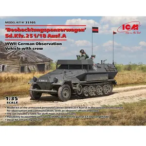 Comparateur de prix : 1:35 ICM 35105 Beobachtungspanzerwagen Sd.Kfz.251/18 Ausf.A - WWII Ger...