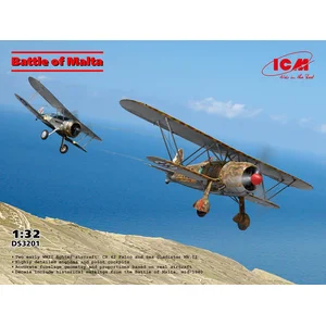 ICM Modelbouwpakket Vliegtuigen - DS3201 Slag om Malta WWII - Fiat CR....