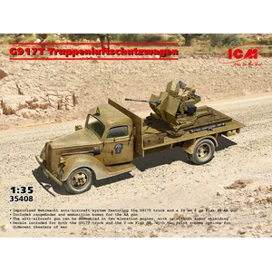 ICM Ford G917T Veicolo Antiaereo Truppe con Cannone Antiaereo 2 cm Fla... pas cher