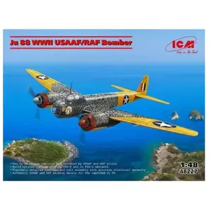 ICM Modelbouwpakket Vliegtuigen - 48227 Junkers Ju-88 WWII USAAF/RAF Bomber - Propeller Vliegtuig Plastic - 1:48 - Modelbouw