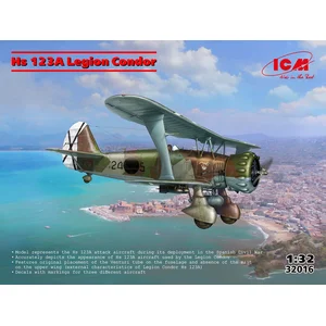 ICM Modelbouwpakket Vliegtuigen - 32016 Henschel Hs 123A-1 Legion Cond...Vendu parbol