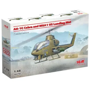 1:35 ICM 48298 AH-1G Cobra Helikopter en M8A1 US Landing Mat Plastic M... pas cher
