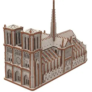 Comparateur de prix : Mr. Playwood Notre Dame Cathedral - 3D houten puzzel - Bouwpakket hout - DIY - Knutselen - Miniatuur - 148 onderdelen