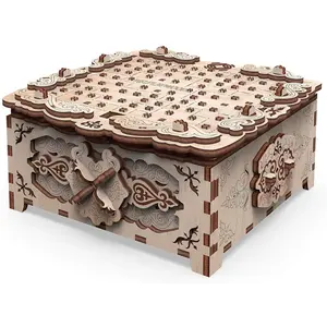 Comparateur de prix : Non communiqué Mr Playwood- Boite à Secret Fantaisie Florale modèle 3D Mobile en Bois, PWBSF