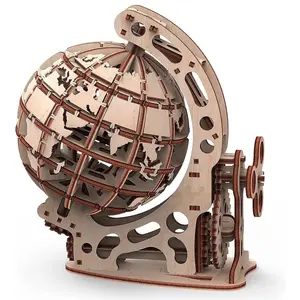 Non communiqué Mr Playwood- Globe Petit modèle 3D Mobile en Bois, PWGLS, Beige pas cher