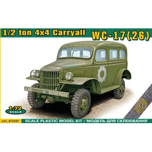 ACE Modelbouwpakket Auto - 72597 Dodge WC-17/26 Carryall - 0,5 Ton 4x4 - WWII Amerikaanse Militaire Truck Plastic - 1:72 - Modelbouw