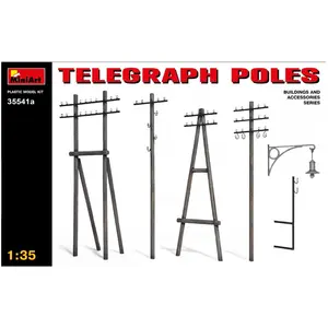 1:35 MiniArt 35541A Telegraph Poles Plastic Modelbouwpakket pas cher