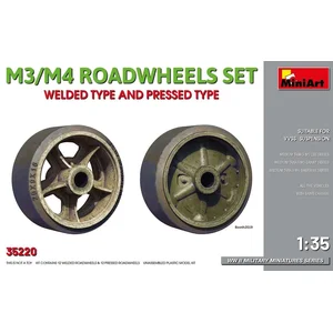 1:35 MiniArt 35220 Roadwheels set, Welded type and Pressed type Plastic Modelbouwpakket
