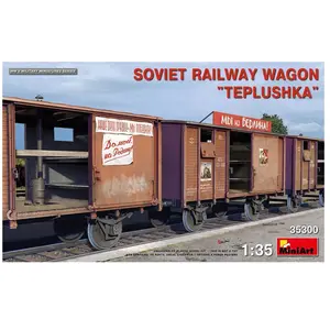 Soviet Railway Wagon teplushka - 1:35e - Miniart pas cher