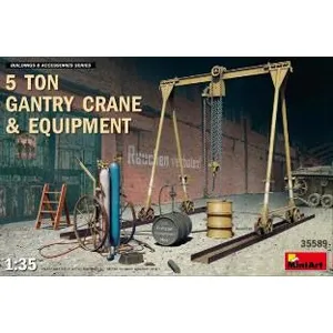 5 Ton Gantry Crane & Equipment - 1:35e - Miniart pas cher