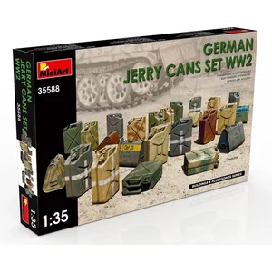 Comparateur de prix : 1:35 MiniArt 35588 German jerry cans set WWII Plastic Modelbouwpakket