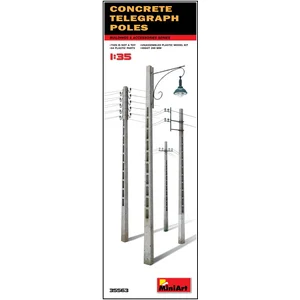 Concrete Telegraph Poles - 1:35e - Miniart pas cher