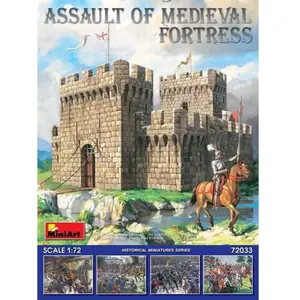 1:72 MiniArt 72033 Assault of Medieval Fortress Plastic Modelbouwpakket pas cher
