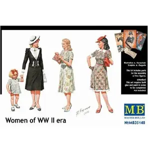 Non communiqué Master Box Models Women Of Wwii Model Building Kit (4 Figures Set), Scale 135 pas cher