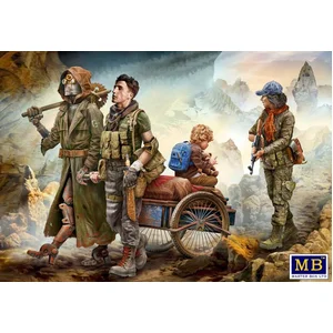 Master Box Modelbouwpakket Militaire voertuigen - 35250 Desert Battle Series - Long-distance Raid: Child of Hope - 4 Figuren en 1 Kar Plastic - 1:35 - Modelbouw