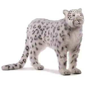 Hansa Peluche Geante Leopard Des Neiges 95 Cm H Et 122 Cm L