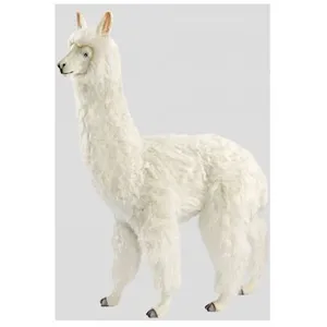 Hansa Peluche Geante Lama Alpaga Blanc 165 Cm H Et 115 Cm L