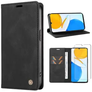 Verre trempé+Coque pour Xiaomi 14T Pro 6.67" Etui Housse en Cuir PU Portefeuille Case Porte Carte Magnétique Étui -Noir YKT04Vendu parcdiscount