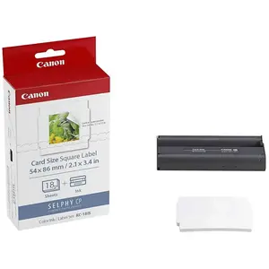 Cartouche d'encre CANON KC18IS 18 stickers 54x54mm Selphy pas cher