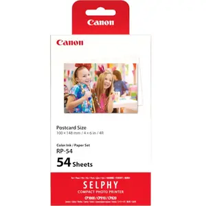 Canon RP-54 Prints 10x15cm (10 x 15 cm, 54 x), Papier photo, Blanc pas cher