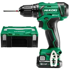 Hitachi Perceuse-visseuse 12V Peak 2 x 2,5Ah - HIKOKI - DS12DAWEZ - 38Nm 2 batteries + 1 chargeur + Hitcase II pas cher