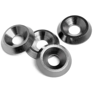 HPI, Écrou + rondelle, E10 CONE WASHER 3x9x2mm (Gunmetal/4pcs) pas cher