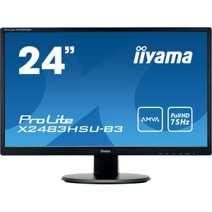 Ecran PC - IIYAMA ProLite X2483HSU-B3 - 24" FHD - Dalle AMVA - 4 ms - 75Hz - VGA / HDMI / DisplayPort pas cher