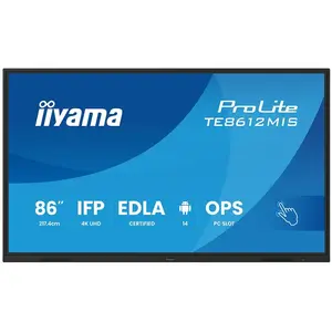iiyama 86" iiWare13E, Android 14, EDLA/non-EDL (3840 x 2160 pixels, 85... pas cher