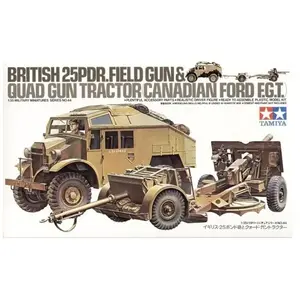 Comparateur de prix : Tamiya 1:35 British 25pdr. Field Gun & Quad Gun Tracteur