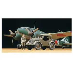 Tamiya Modelbouwpakket Auto - 25217 Mitsubishi Ki-46 III Type 100 en 4X4 Licht Voertuig Kurogane Set Plastic - 1:48 - Modelbouw