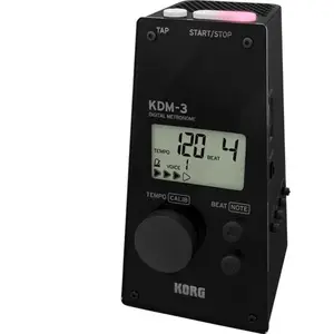Korg KDM-3 - Métronome Traditionnel avec haut-parleur résonant noir pas cher