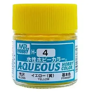Gunze H-004 - Yellow Glanzend - Mr. Hobby Aqueous Modelbouwverf 10ml pas cher