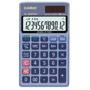 CASIO Calculatrice de poche SL320TER+ bleue pas cher