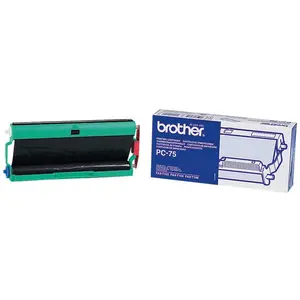 Brother - Ruban d'impression T-104 T-106 PC-75, 140 pages avec 1 pc (PC75) pas cher