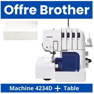 Surjeteuse - BROTHER - 4234D - Garantie 5 ans - 2/3/4 fils - Enfilage ultra rapide