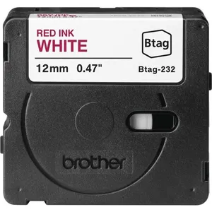 Brother BTAG-232 - Rouge sur blanc - Rouleau (1,2 cm x 4 m) 1 cassette(s) boîte de suspension - bande d'étiquettes pas cher